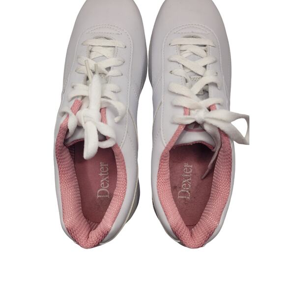 Dexter Slide Right Bowling Shoes White Non Marking Rubber Sz 8.5 - Picture 6 of 8